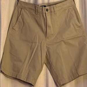 George Men's Flat-Front Shorts — Khaki